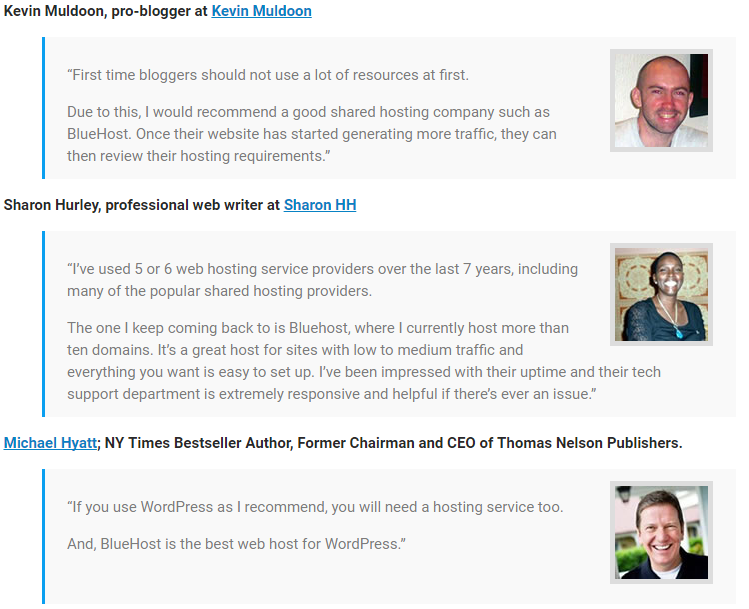 what experts says about blue host