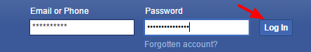 Facebook Log In