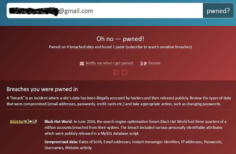 Have I been pwned