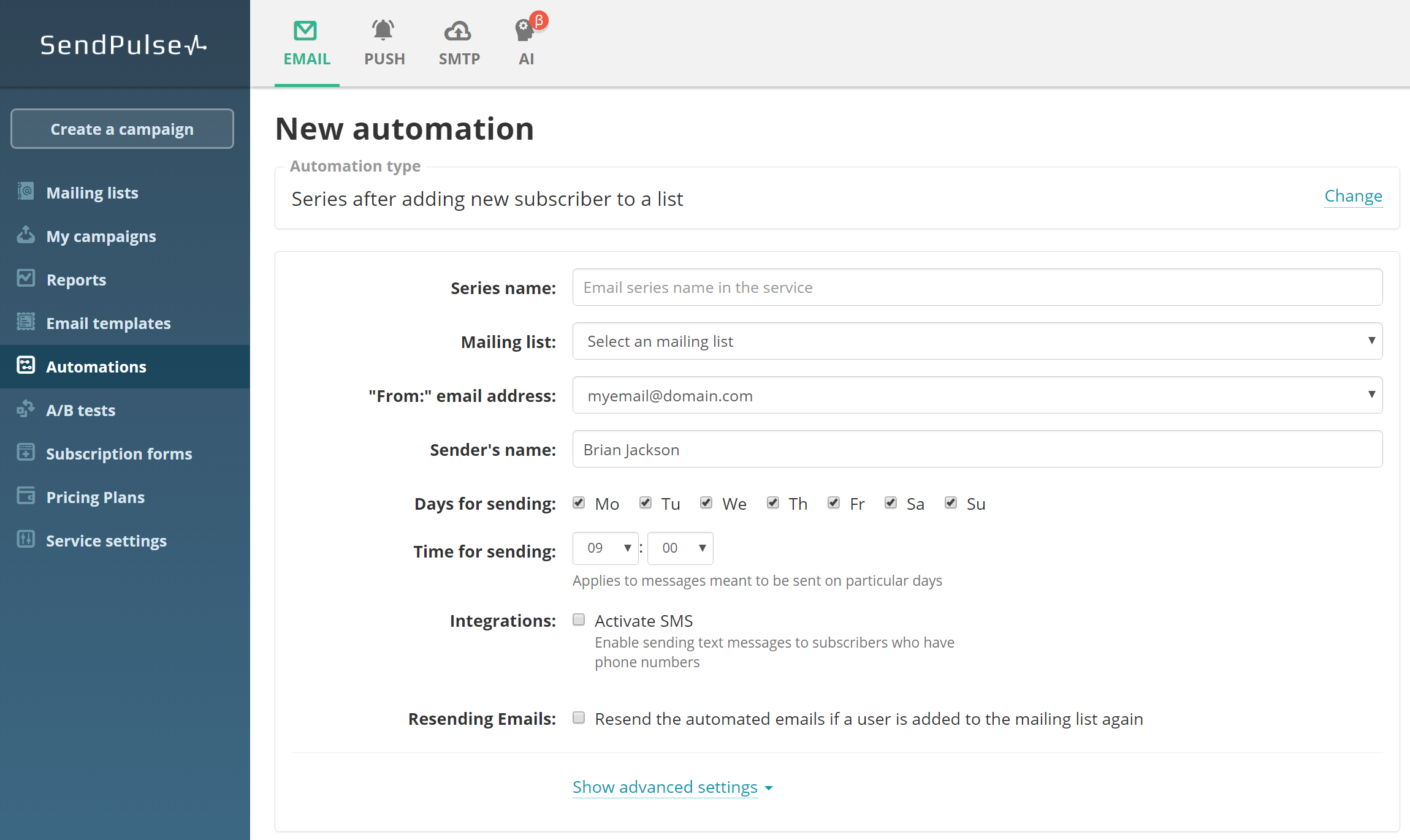 sendpulse-autoresponders