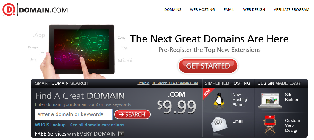 Domain Name Registration and Web Hosting Domain.com