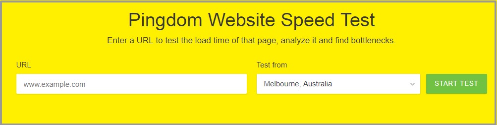 Website speed test