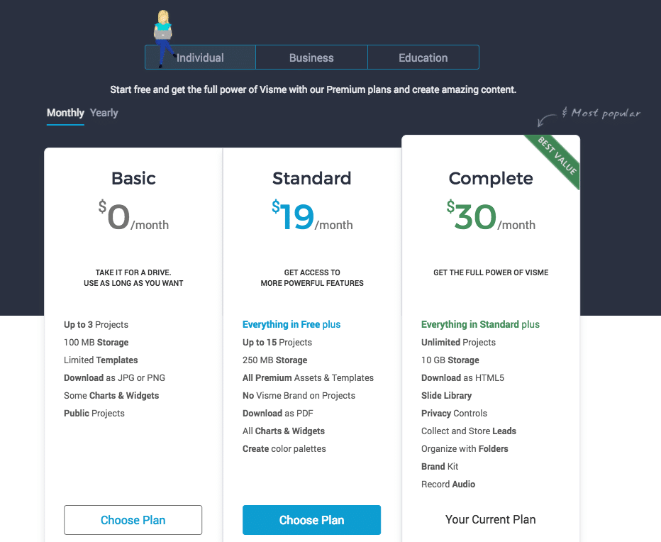 visme pricing