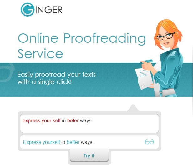 ginger manuscript editing software