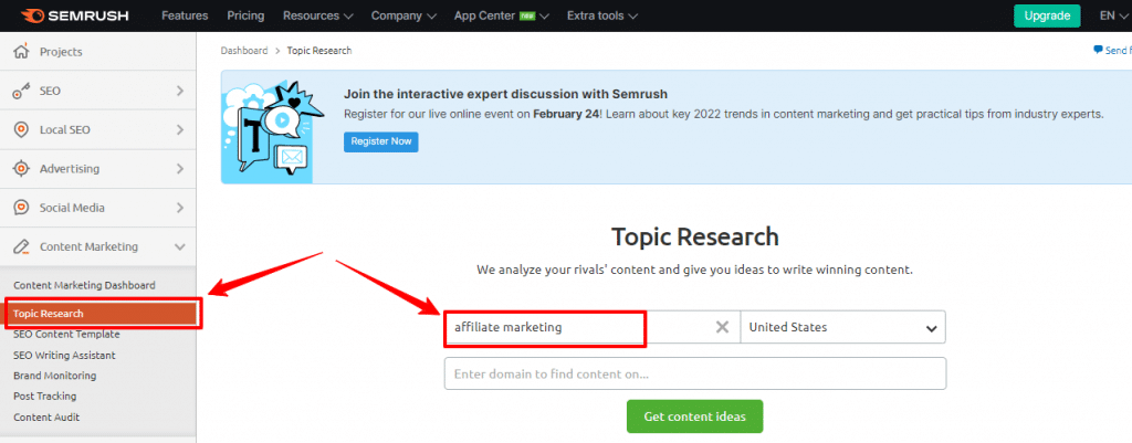 SEMrush-Topic-Research-Tool