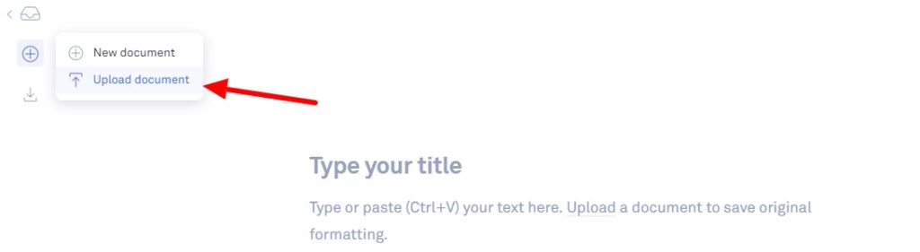 upload article on grammarly