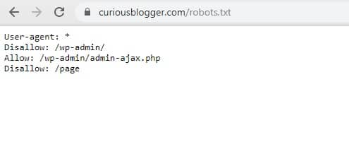 robots txt file