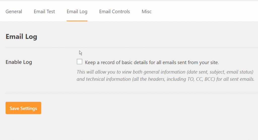 email-log-options