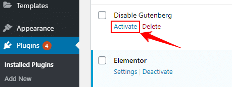 Activate Plugins