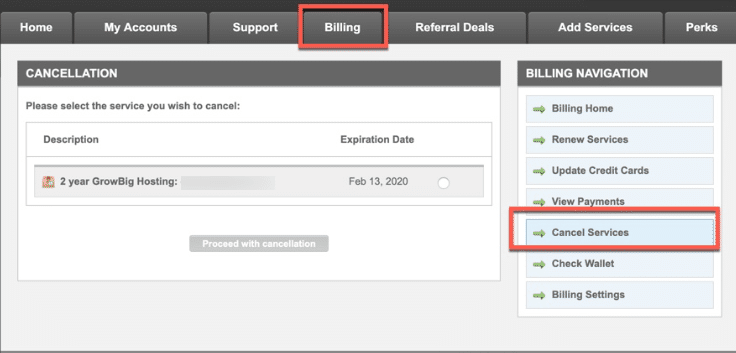 SiteGround Cancel Hosting