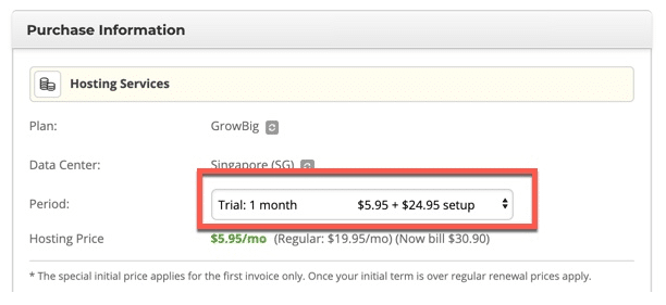 SiteGround Trial Account