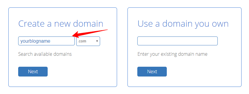 create a domain name