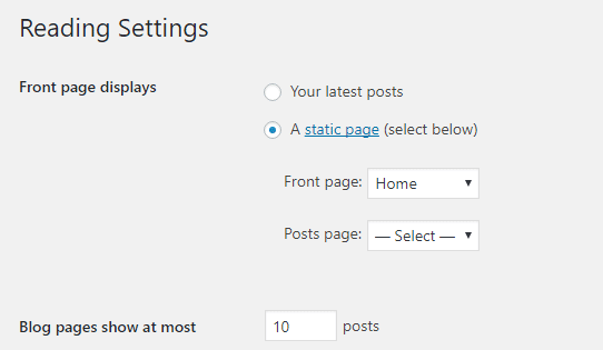 wordpress-reading-settings