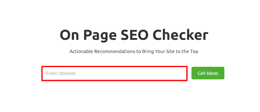 On Page Seo Checker SEMrush