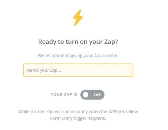 Zap on