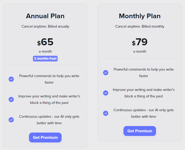 ShortlyAI pricing plan