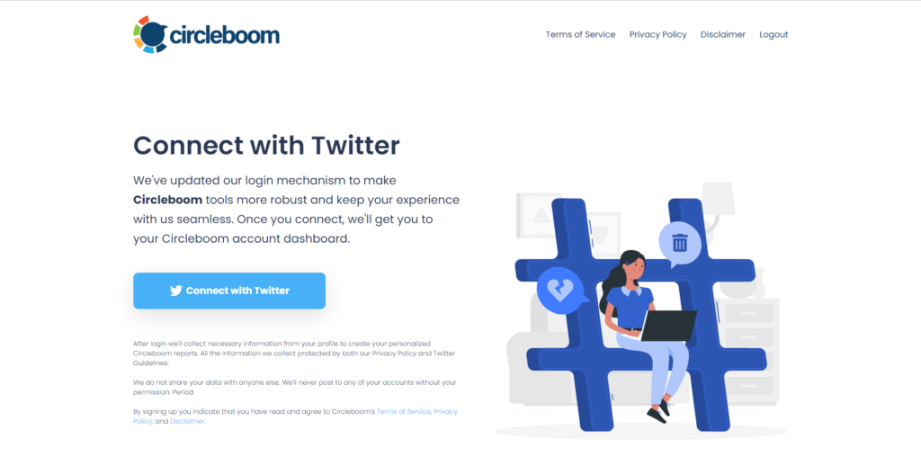 Connect with Twitter Circleboom