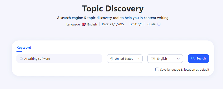 Topic-Discovery-WriterZen