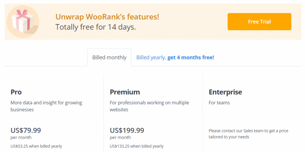 WooRank Pricing