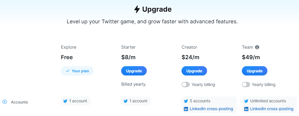 Typefully Pricing Plans