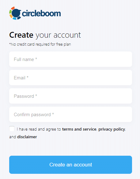 Circleboom-Signup