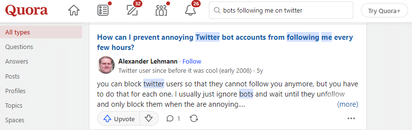 bots following me on twitter