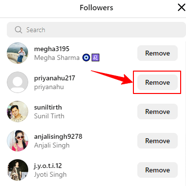 remove followers on instagram-umesh