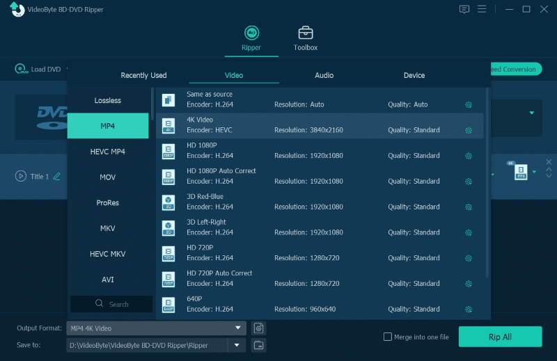 Setting an Output Format