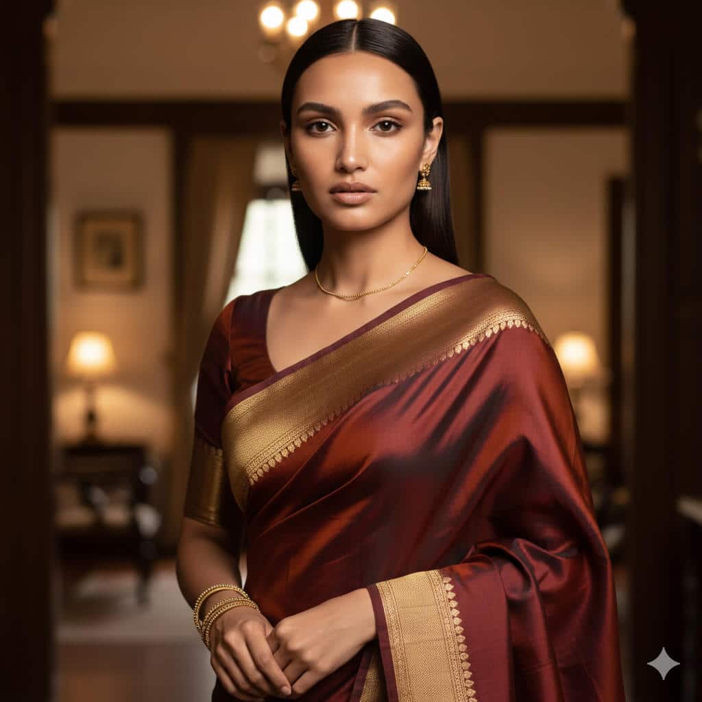 Classic Silk Saree Traditional Portrait