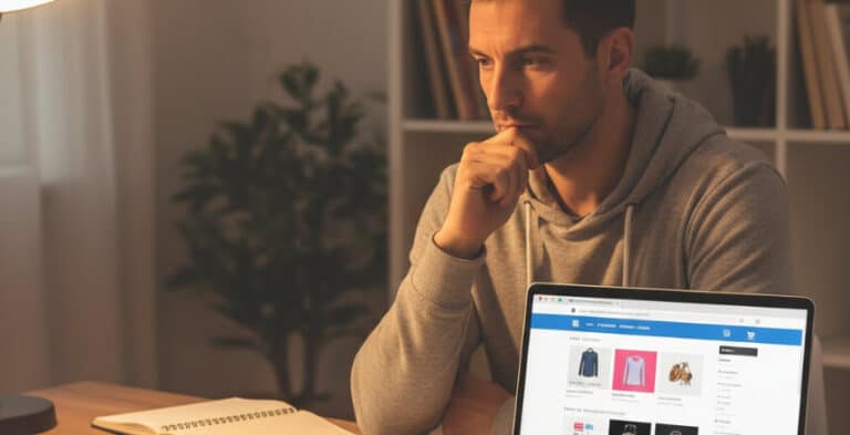 man making plan to launch ecommerce store